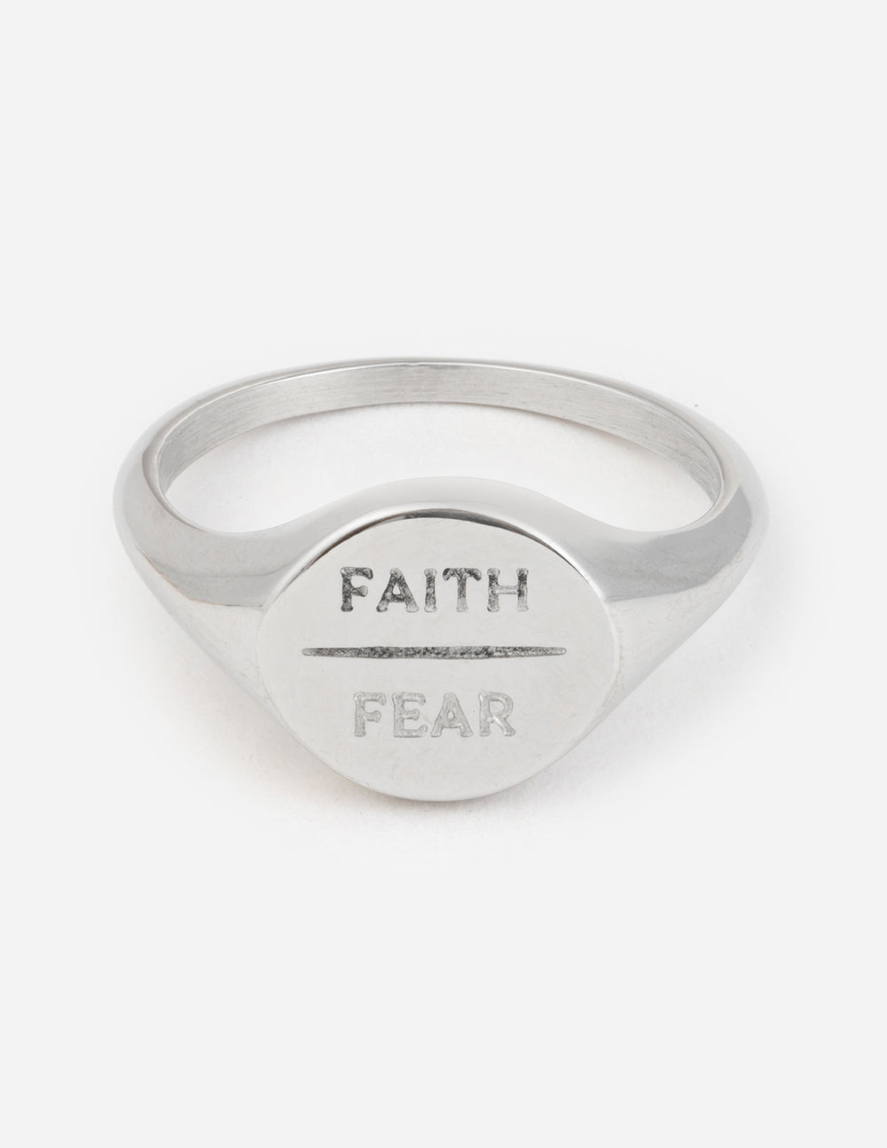 Bague argentée « Faith Over Fear »