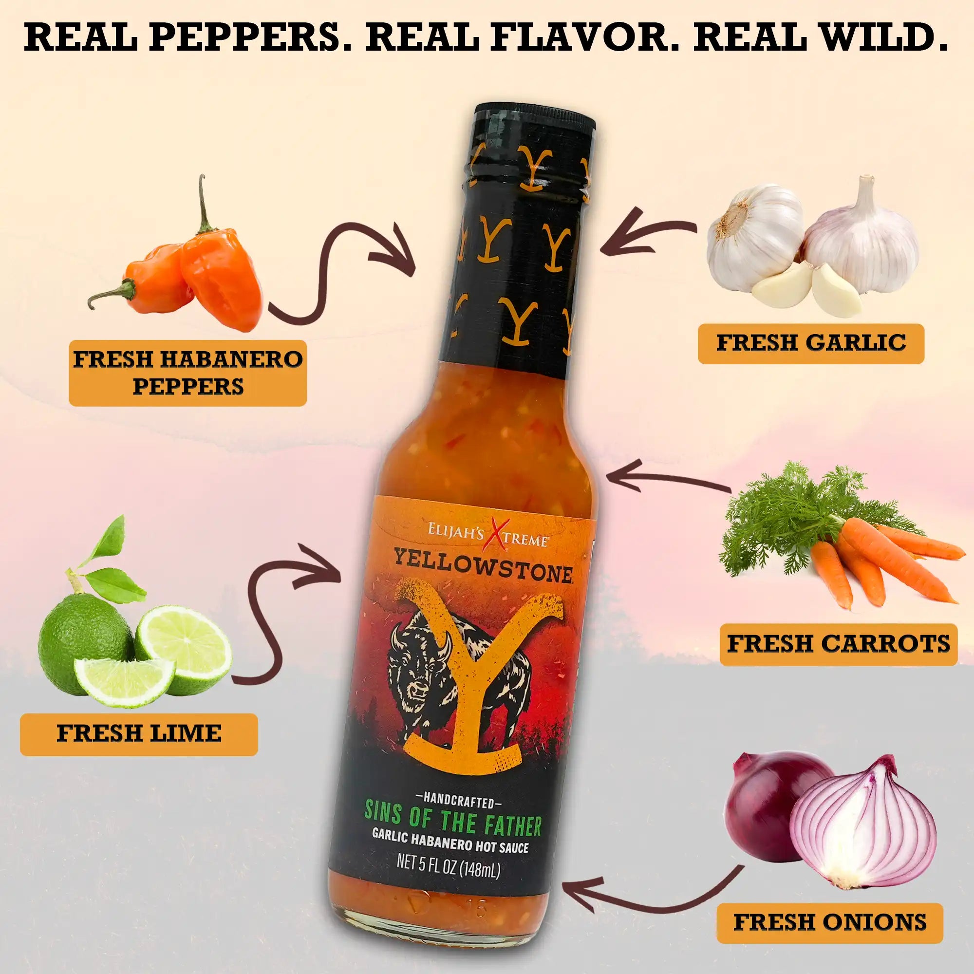 Pack découverte de 4 sauces piquantes Yellowstone