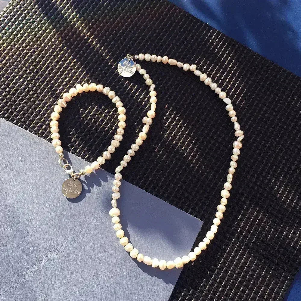Collier fin Perle + Bracelet