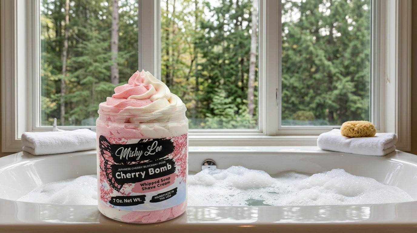 Crème fouettée et crème à raser Cherry Bomb