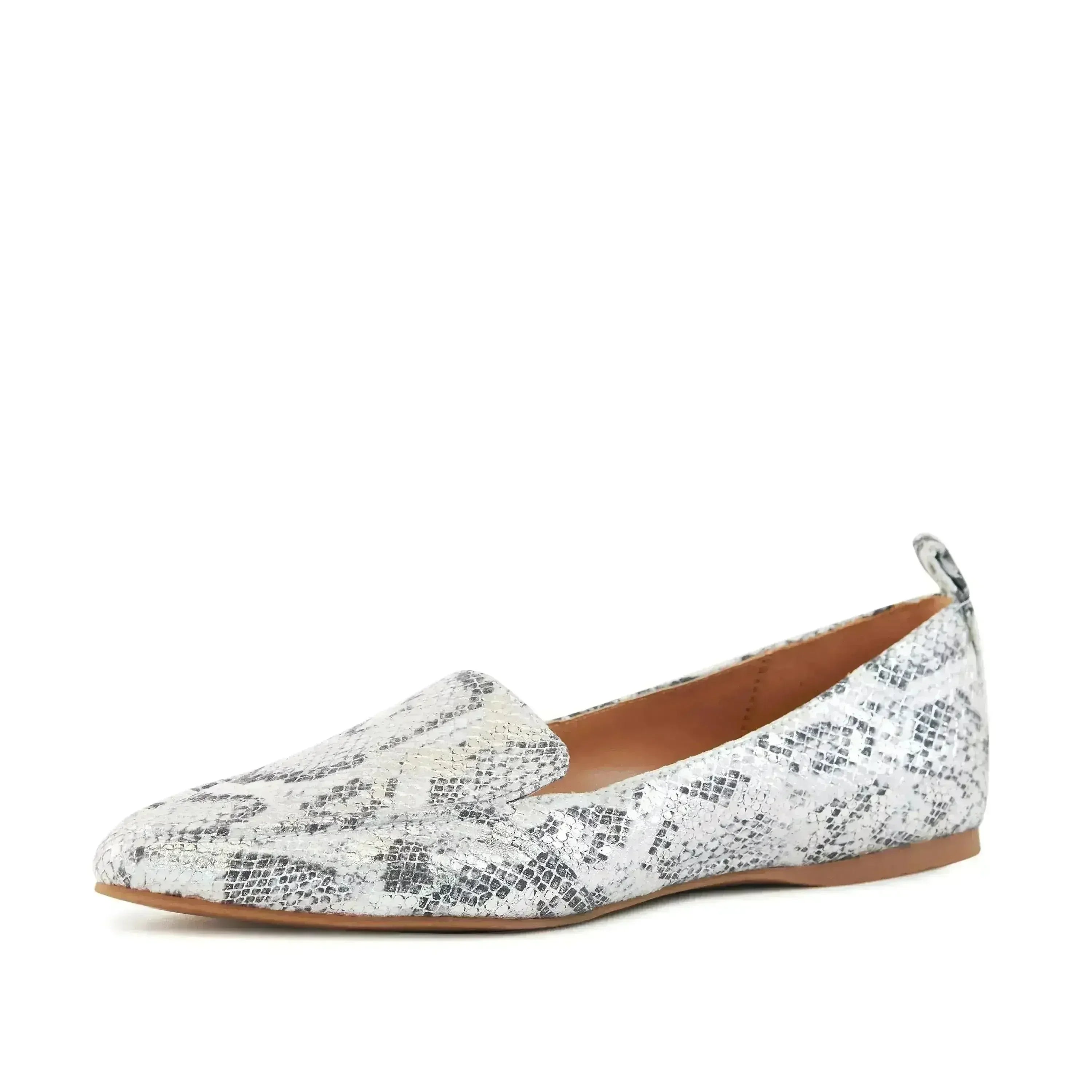 Ballerines Femme Socialite Serpent Argent