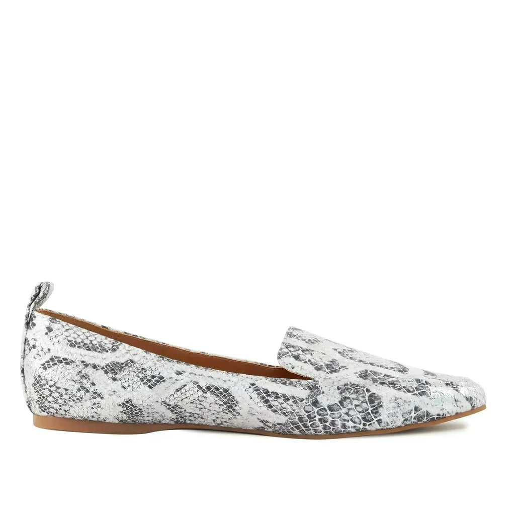 Ballerines Femme Socialite Serpent Argent