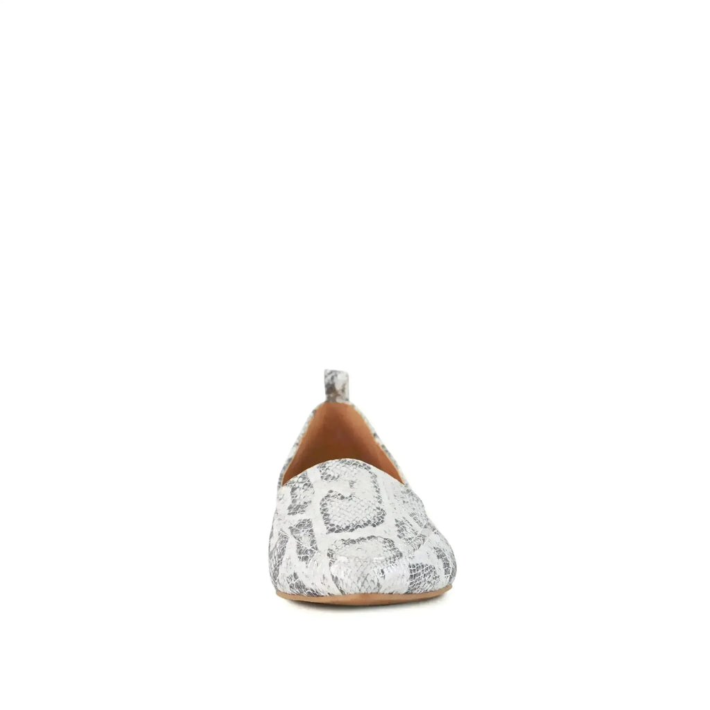 Ballerines Femme Socialite Serpent Argent