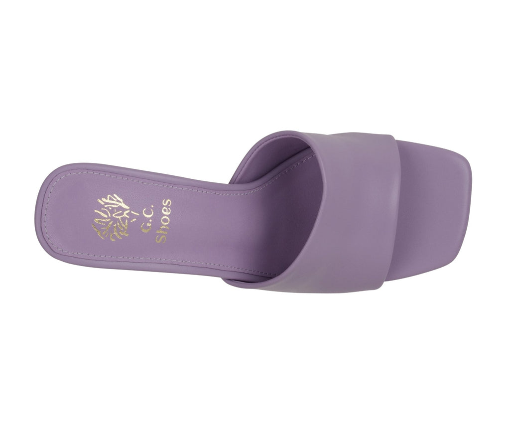 Sandales à talons carrés lilas Soho pour femme