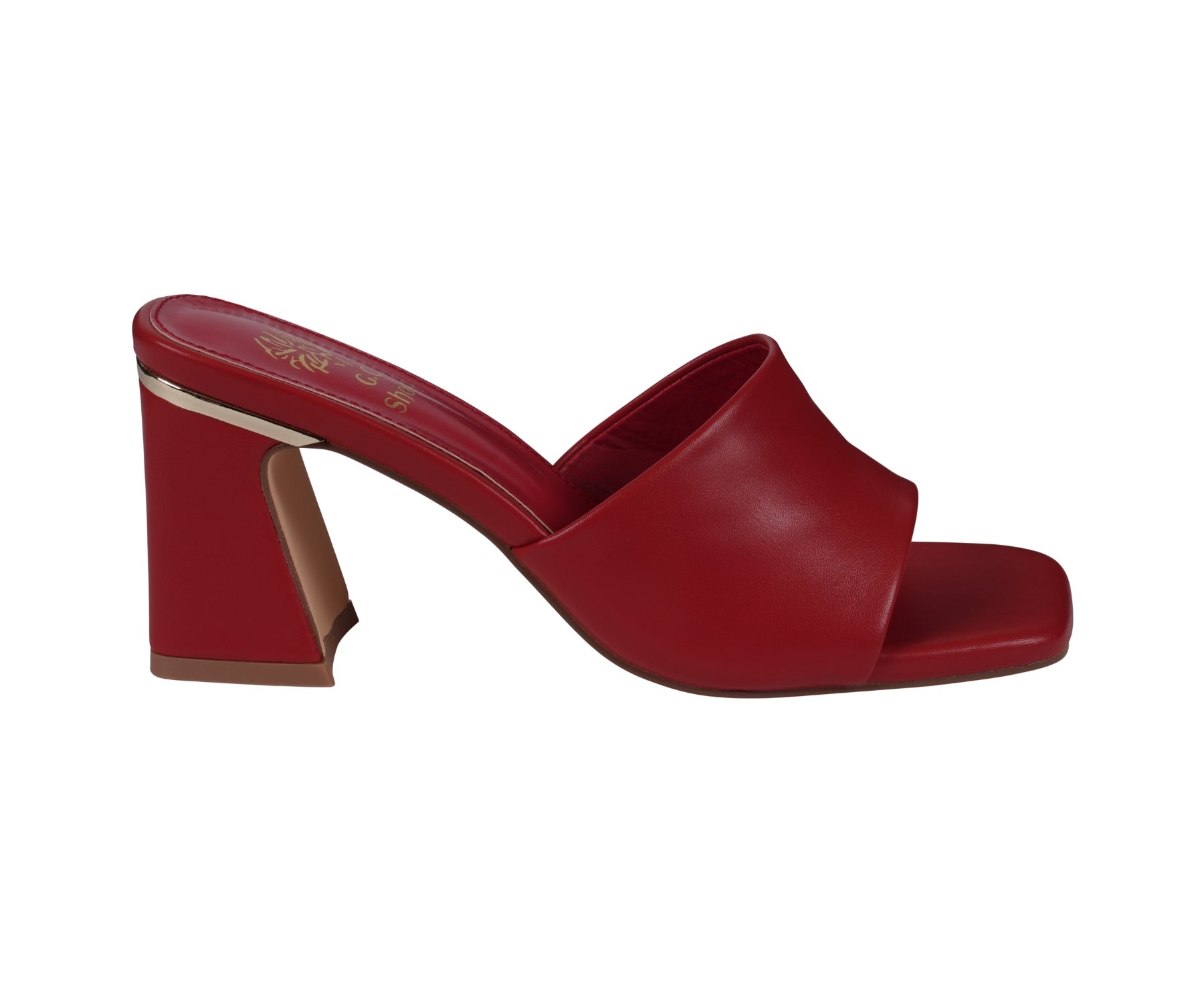 Sandales à talons carrés rouges Soho pour femme