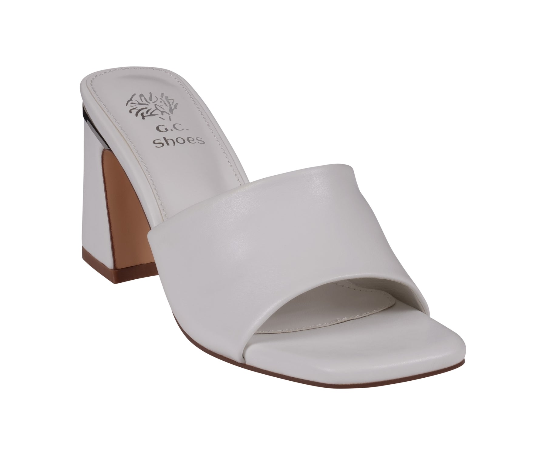 Sandales à talons carrés blanches Soho pour femme