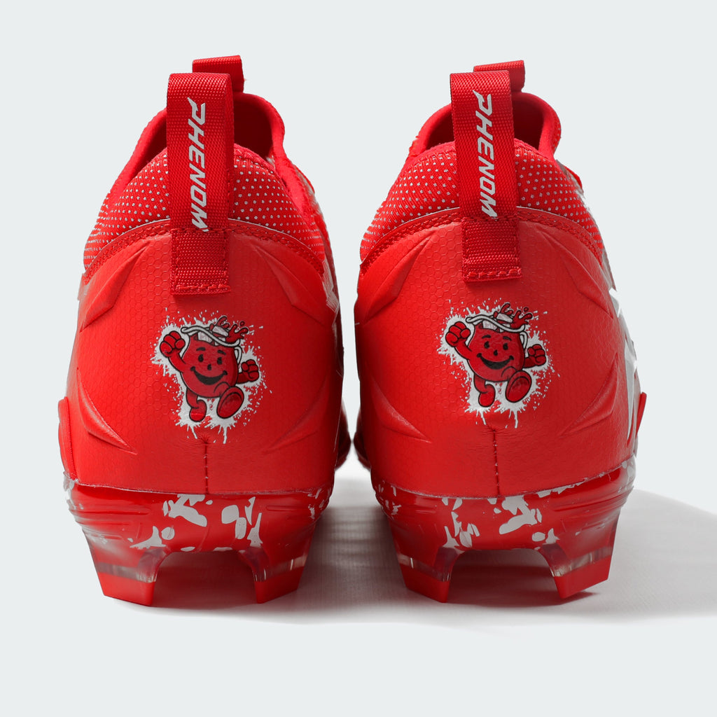 Chaussures de football américain Kool-Aid « Cherry » - Quantum Speed par Phenom Elite