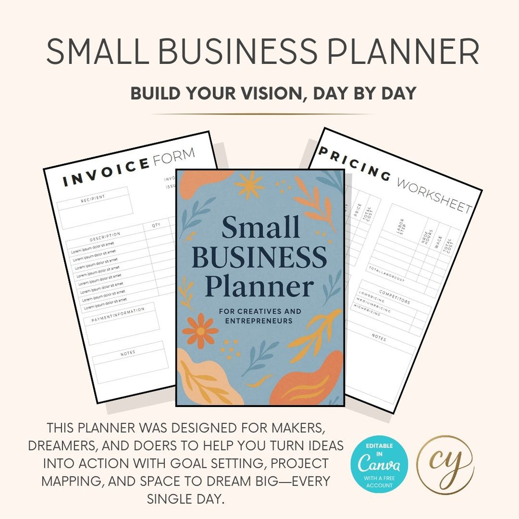 Planificateur complet pour petites entreprises | Plus de 50 pages | Imprimable et modifiable