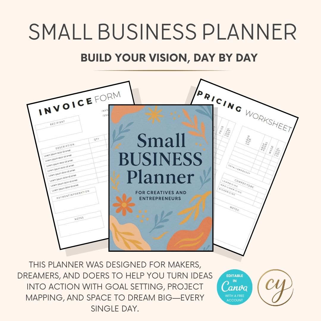 Planificateur complet pour petites entreprises | Plus de 50 pages | Imprimable et modifiable