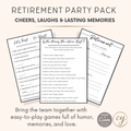 Retirement Party Game Pack – Printable PDF with Fun Icebreakers, Trivia & Toasts