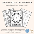 Time Learning Workbook for Kids – 42-Page Canva Template for Telling Time Practice