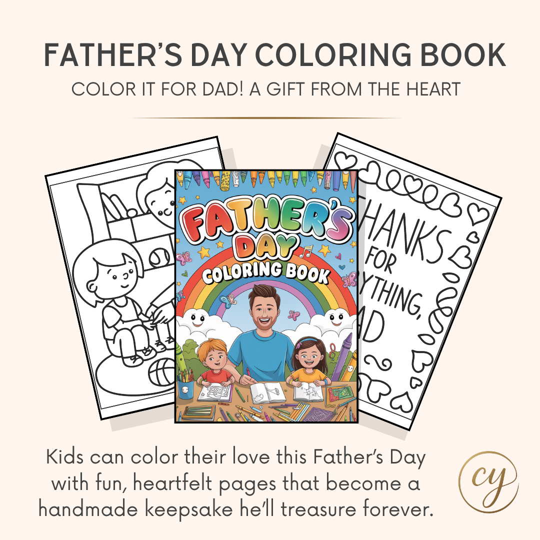 Livre de coloriage Fête des Pères pour enfants – 100 pages imprimables à offrir à papa