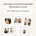 Editable Photographer Wedding Guide Template – 40+ Page Canva Magazine for Client Welcome & Info