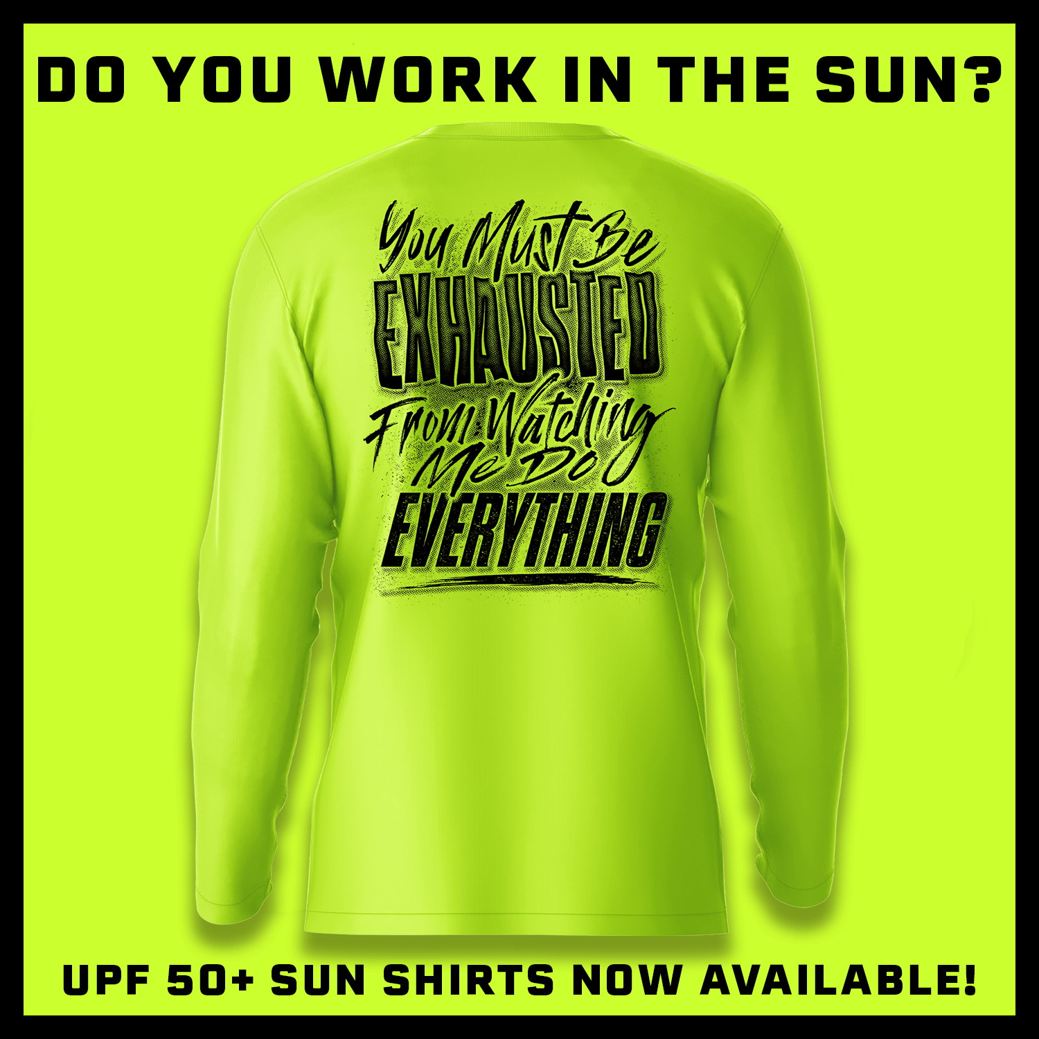 Épuisé – T-shirt de soleil à manches longues haute visibilité UPF 50