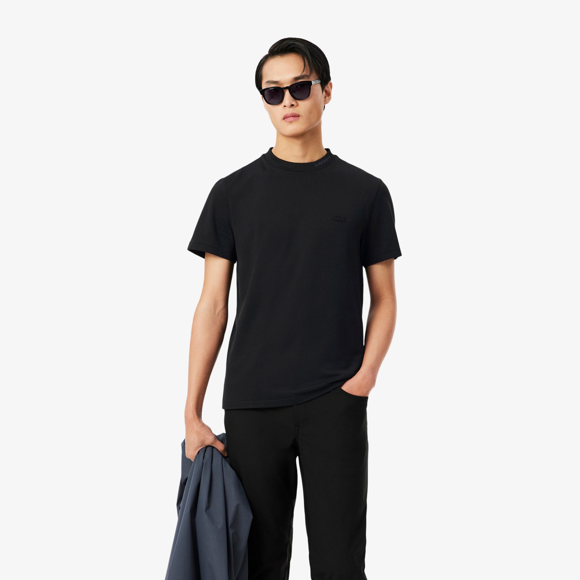 T-shirt piqué Lacoste - Noir