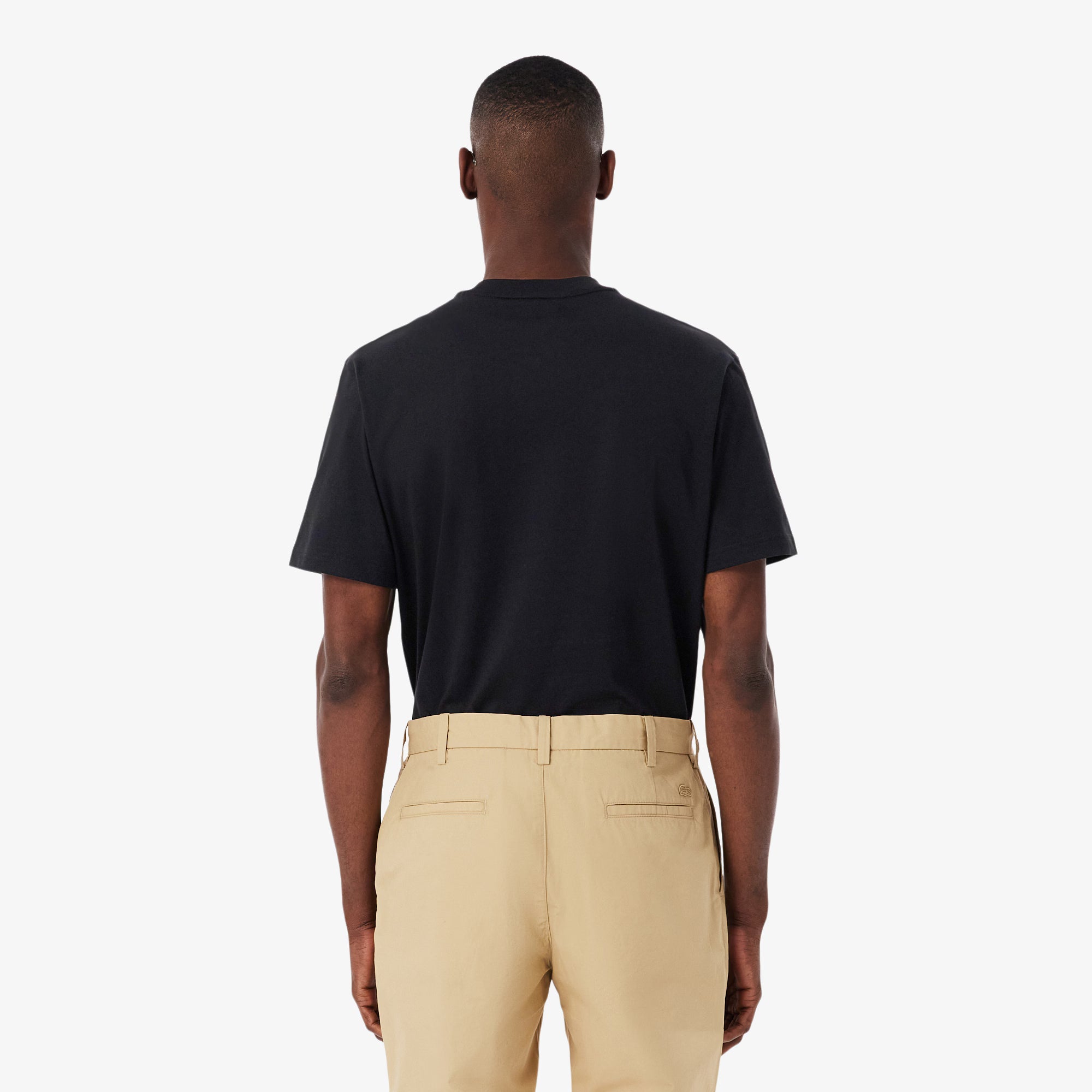 T-shirt en coton Lacoste pour homme - Noir