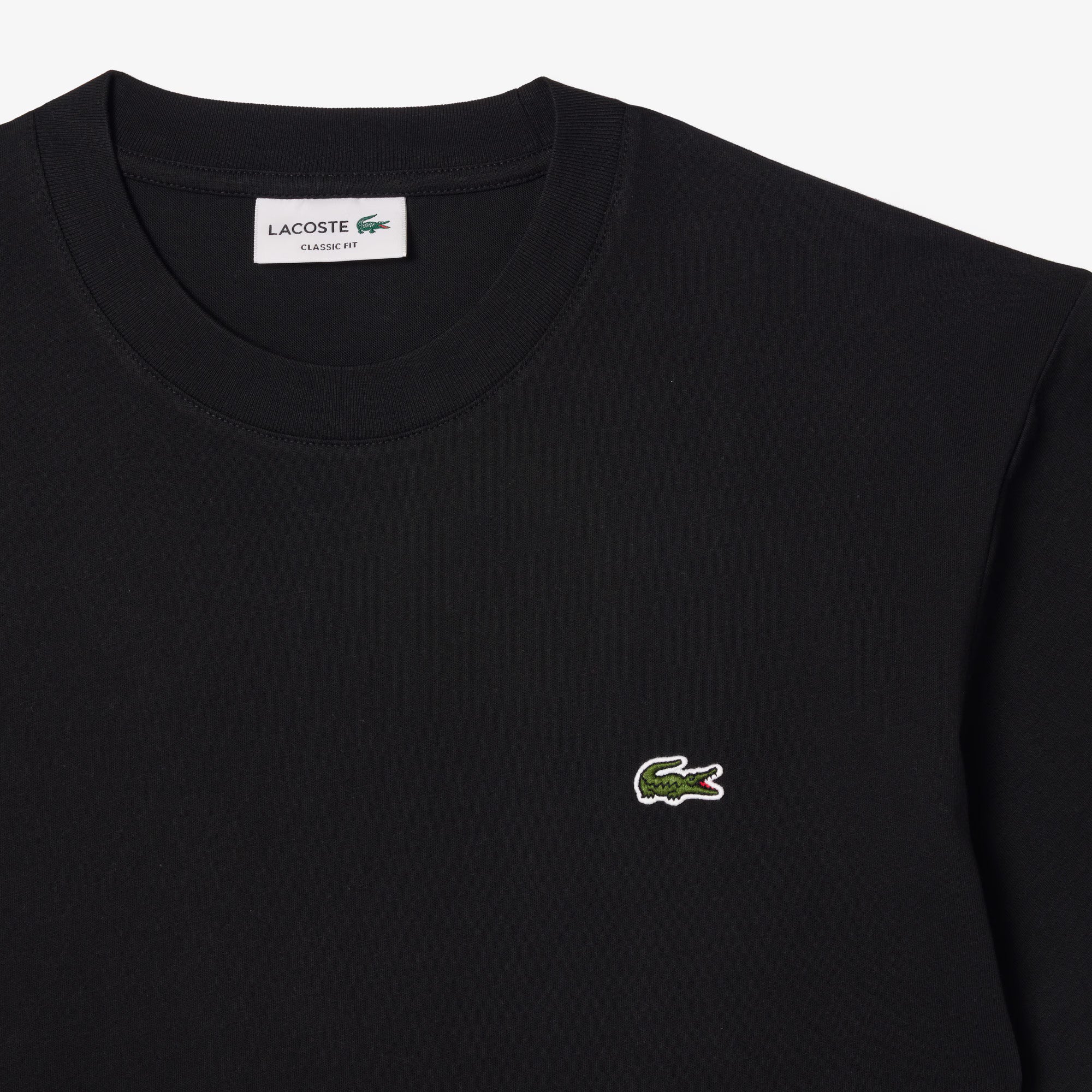 T-shirt en coton Lacoste pour homme - Noir