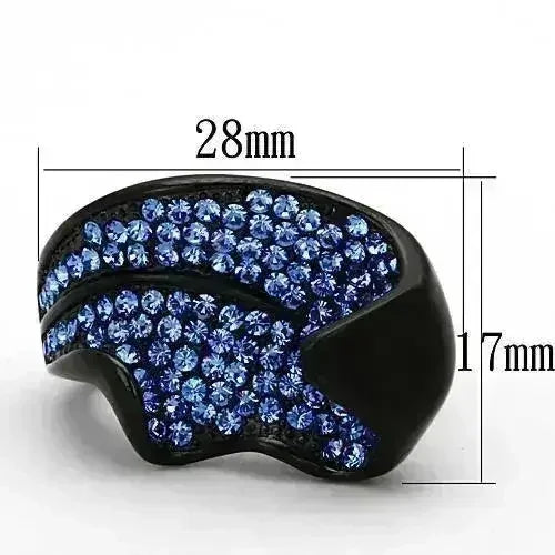 TK1362 - Bague en acier inoxydable avec placage ionique (IP Black) de qualité supérieure