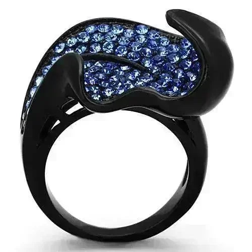 TK1362 - Bague en acier inoxydable avec placage ionique (IP Black) de qualité supérieure