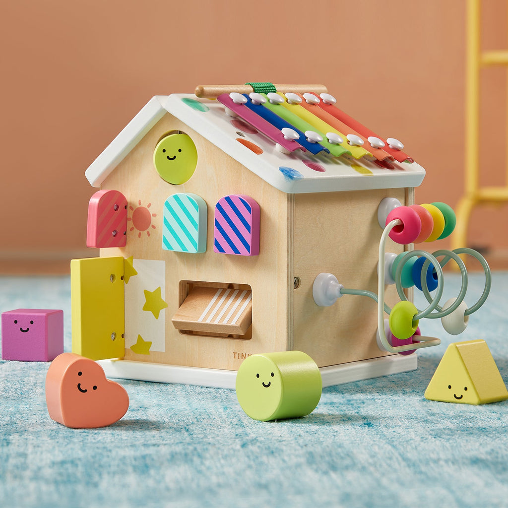 Cube d'activités Tiny Land® La maisonnette - Arc-en-ciel