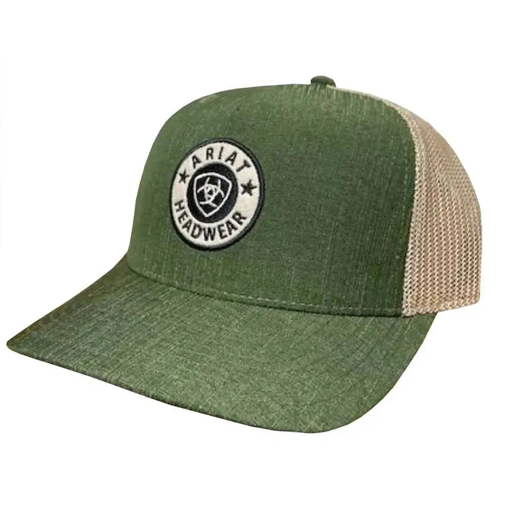 Casquette de routier ARIAT Weathered Patch (vert/beige)