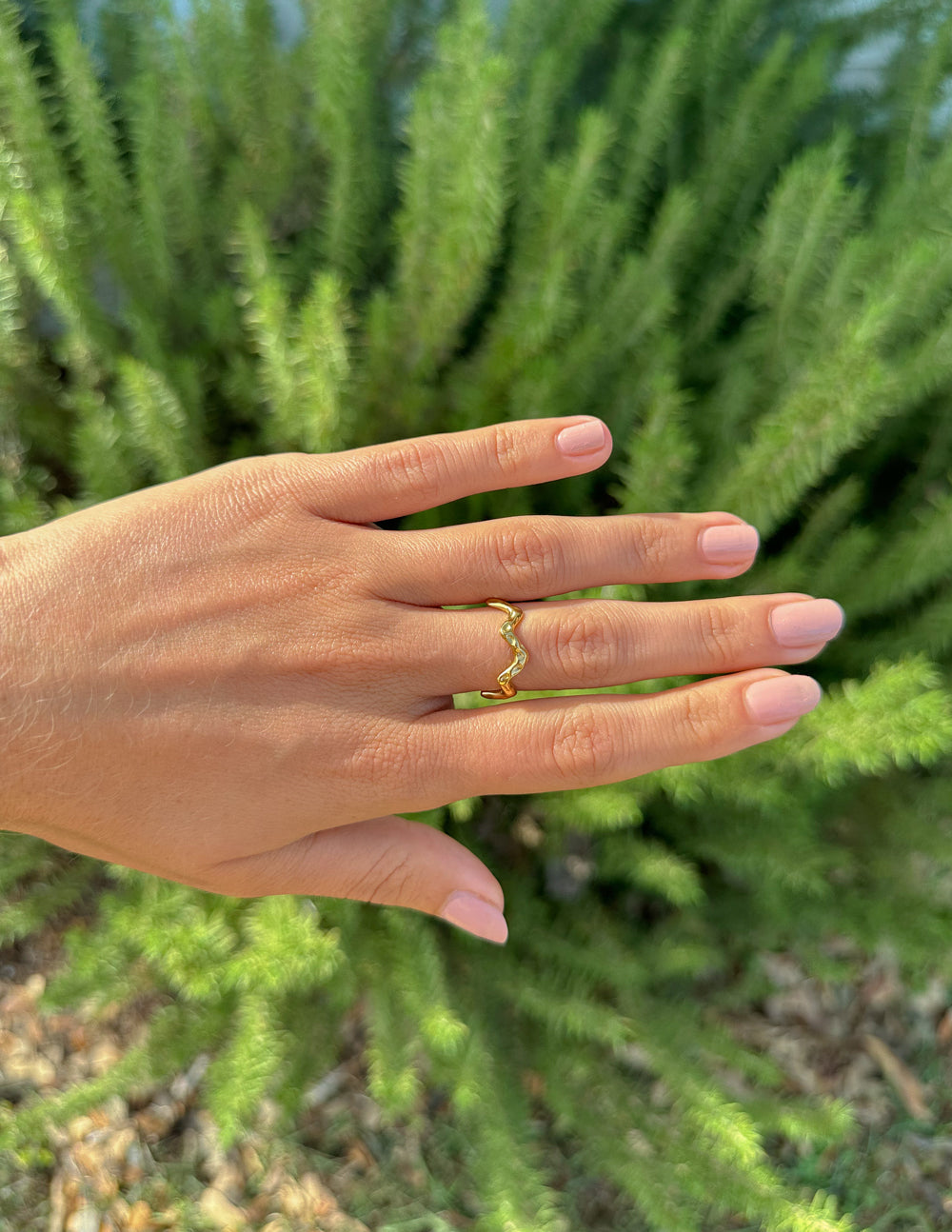 Bague Vague Texturée