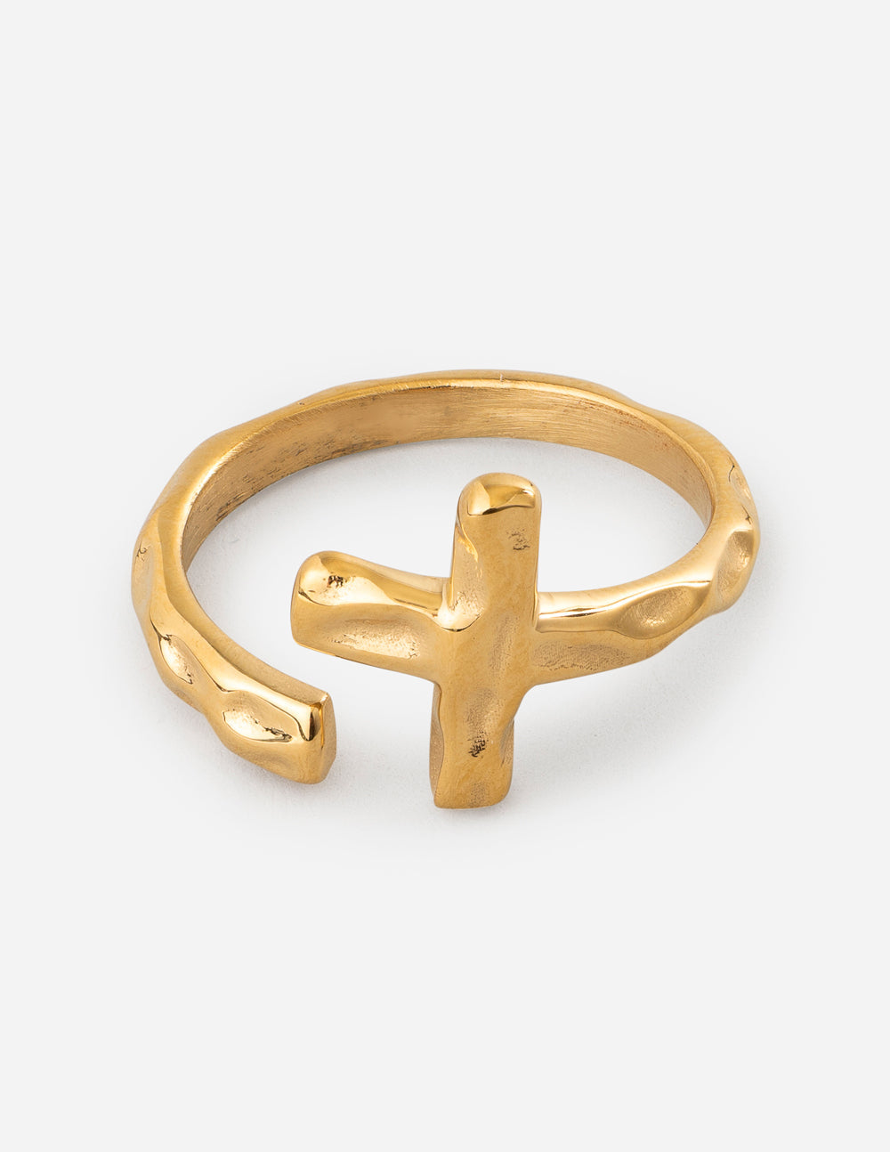 Bague croisée texturée enveloppante