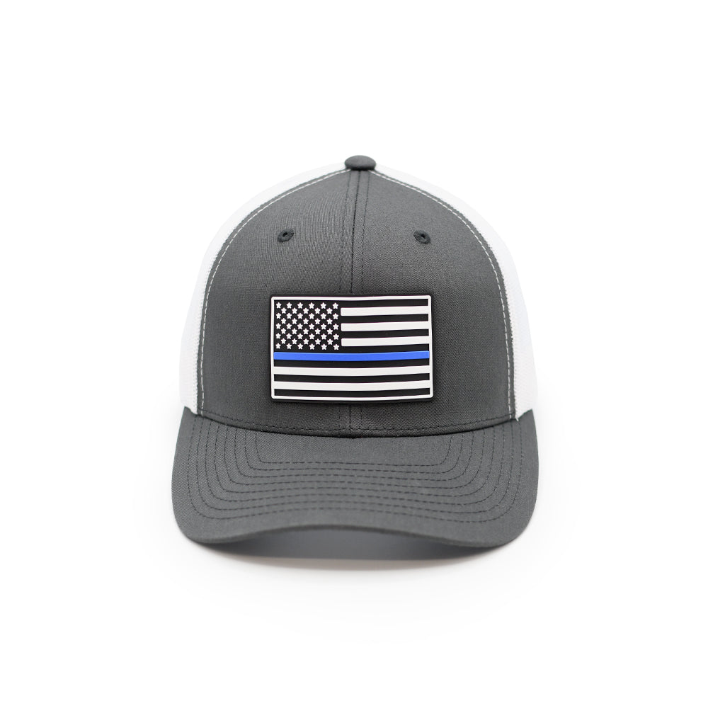 Patch PVC Drapeau Thin Blue Line Chapeau