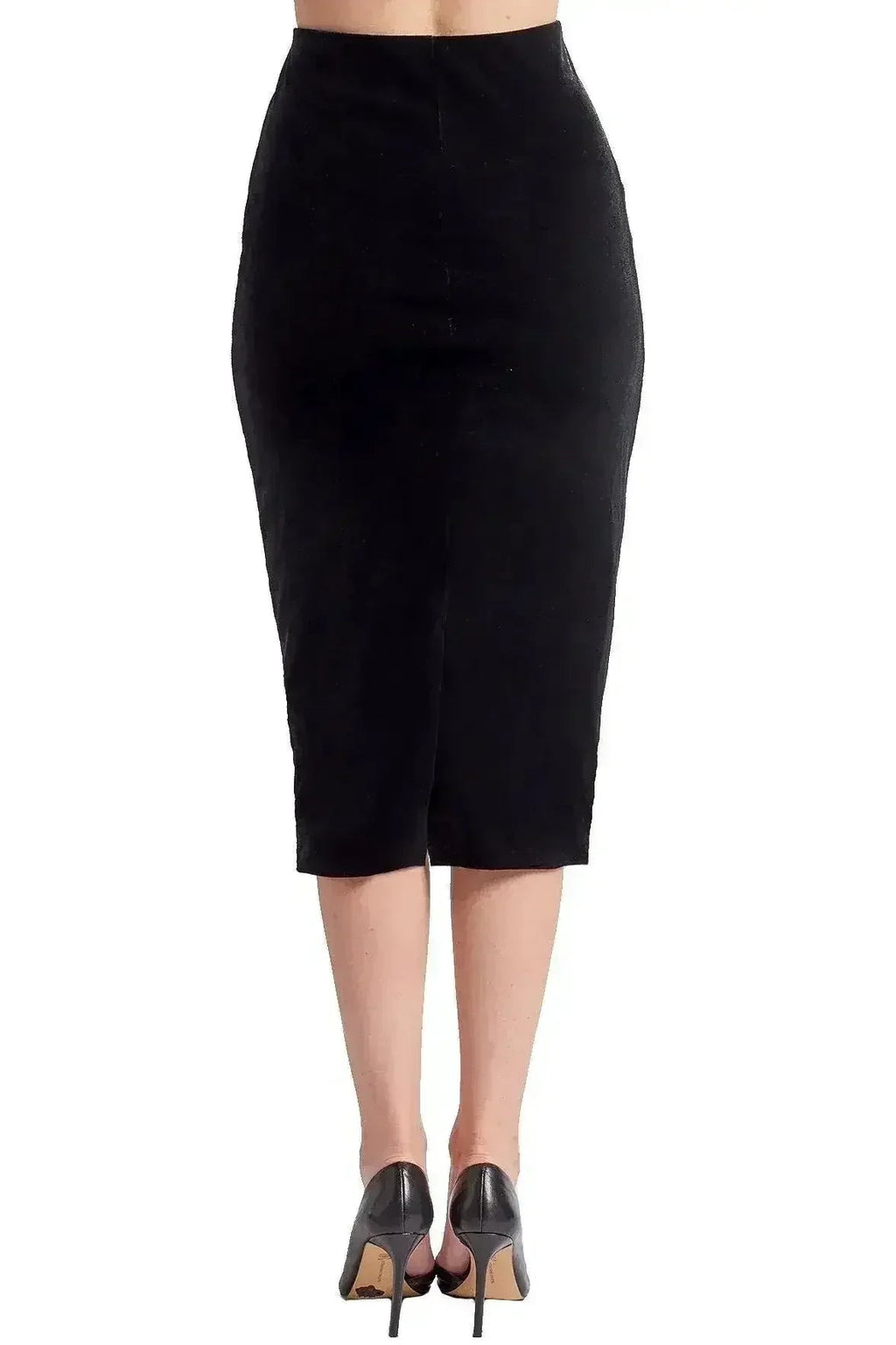 Jupe Tia - Jupe crayon en velours stretch (noir)