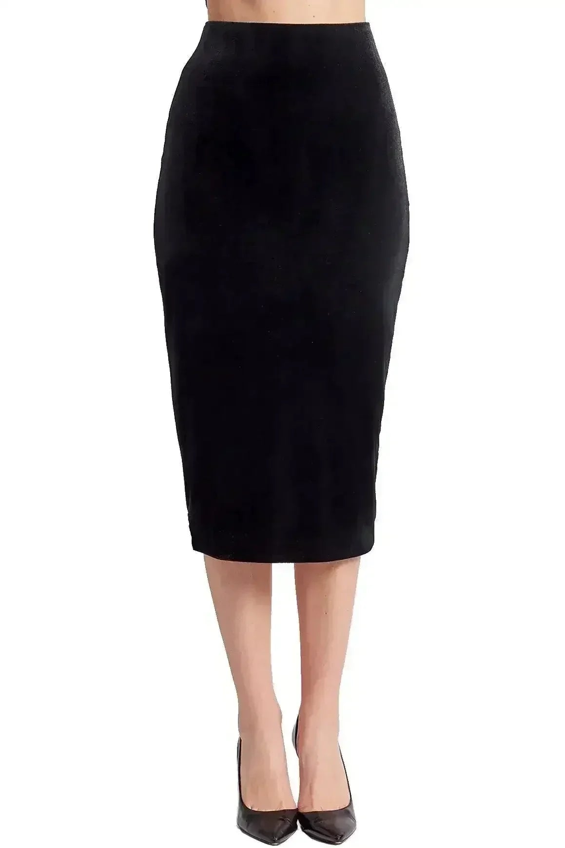 Jupe Tia - Jupe crayon en velours stretch (noir)