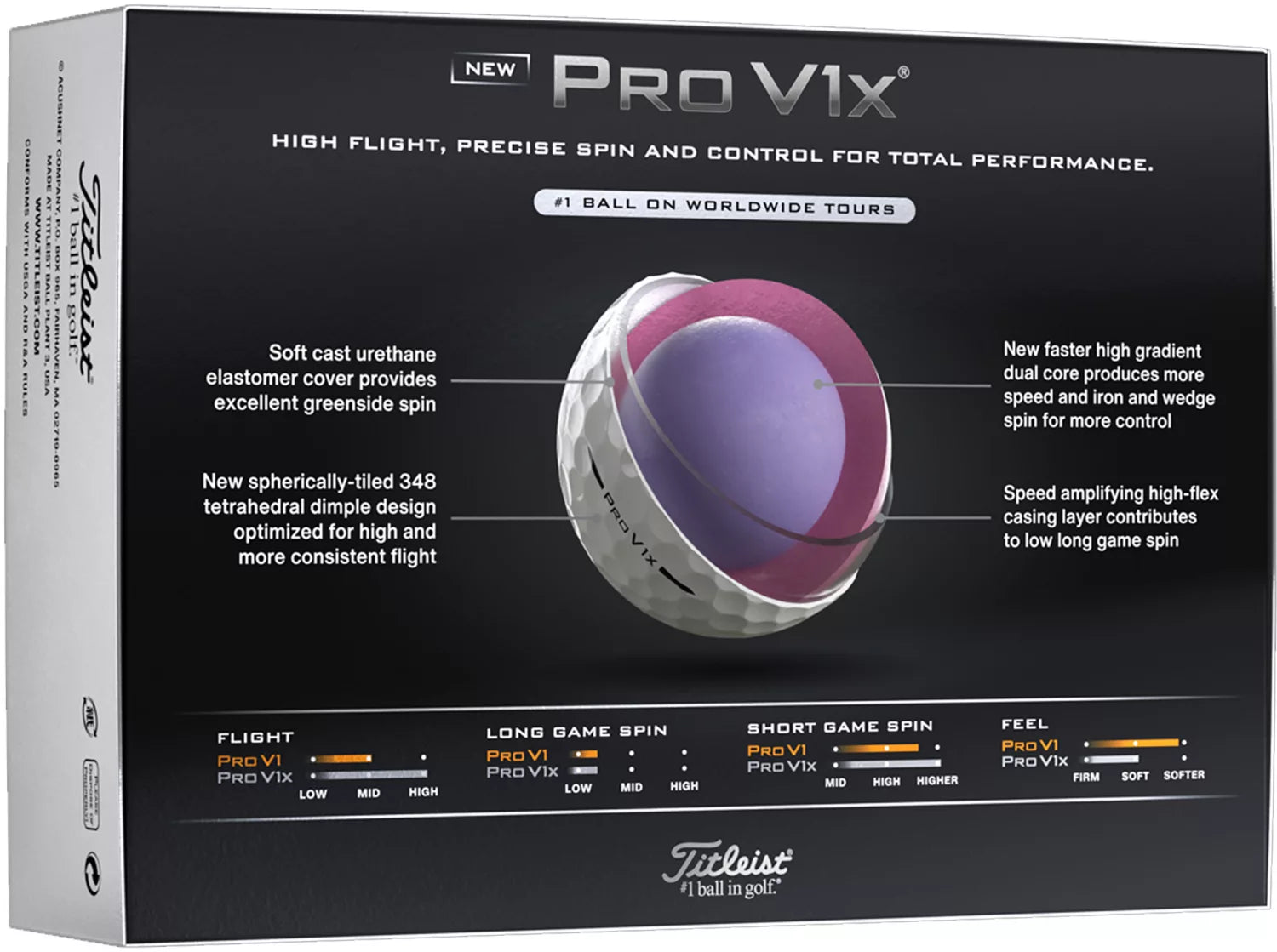 Titleist Balles de golf Pro V1x Gros Numéro 2026