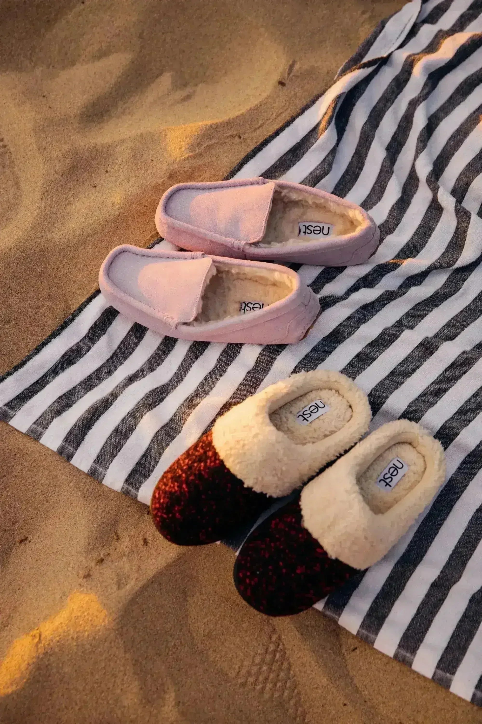 Chaussons Femme Confortables Miettes de Vin