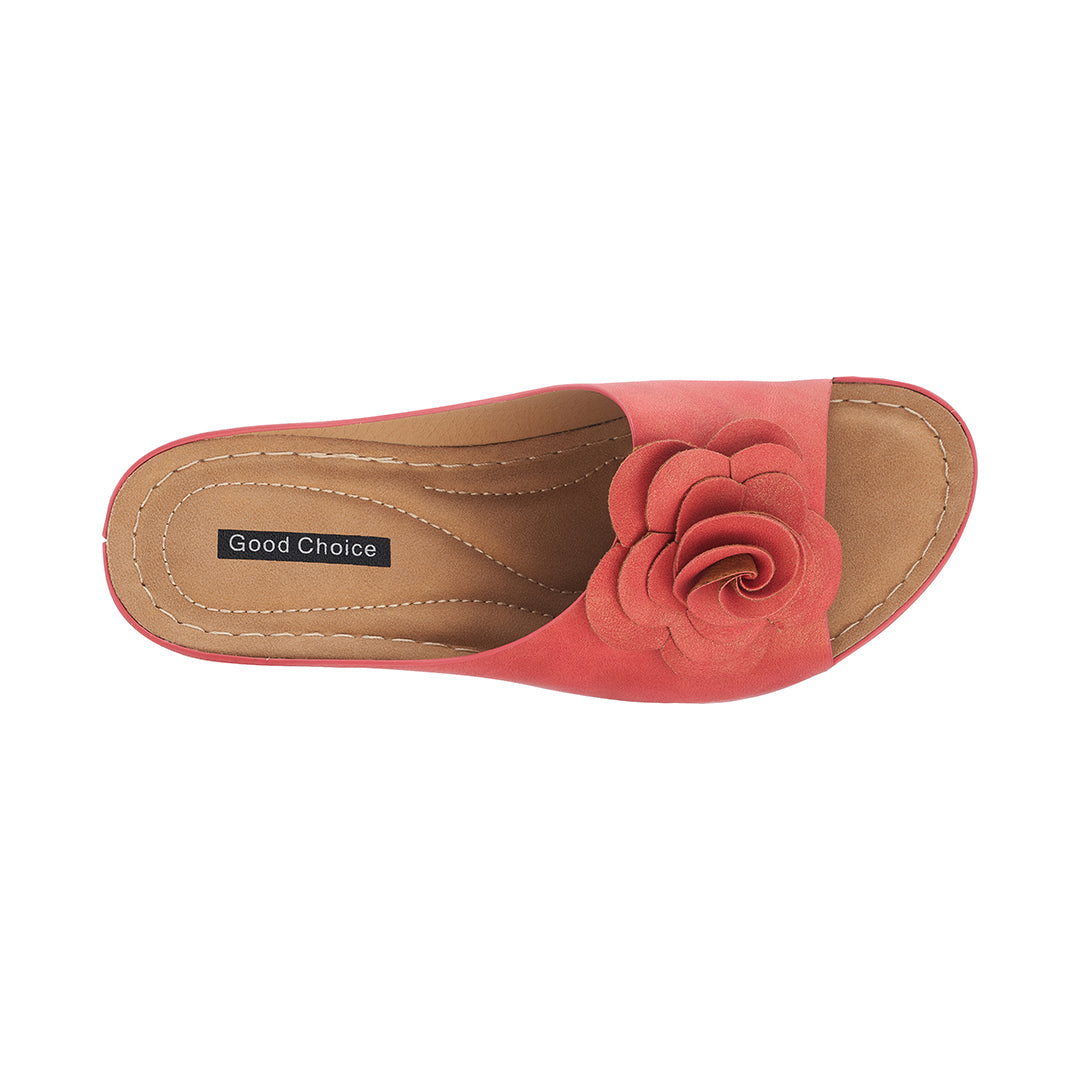 Sandales compensées corail Tokyo pour femme