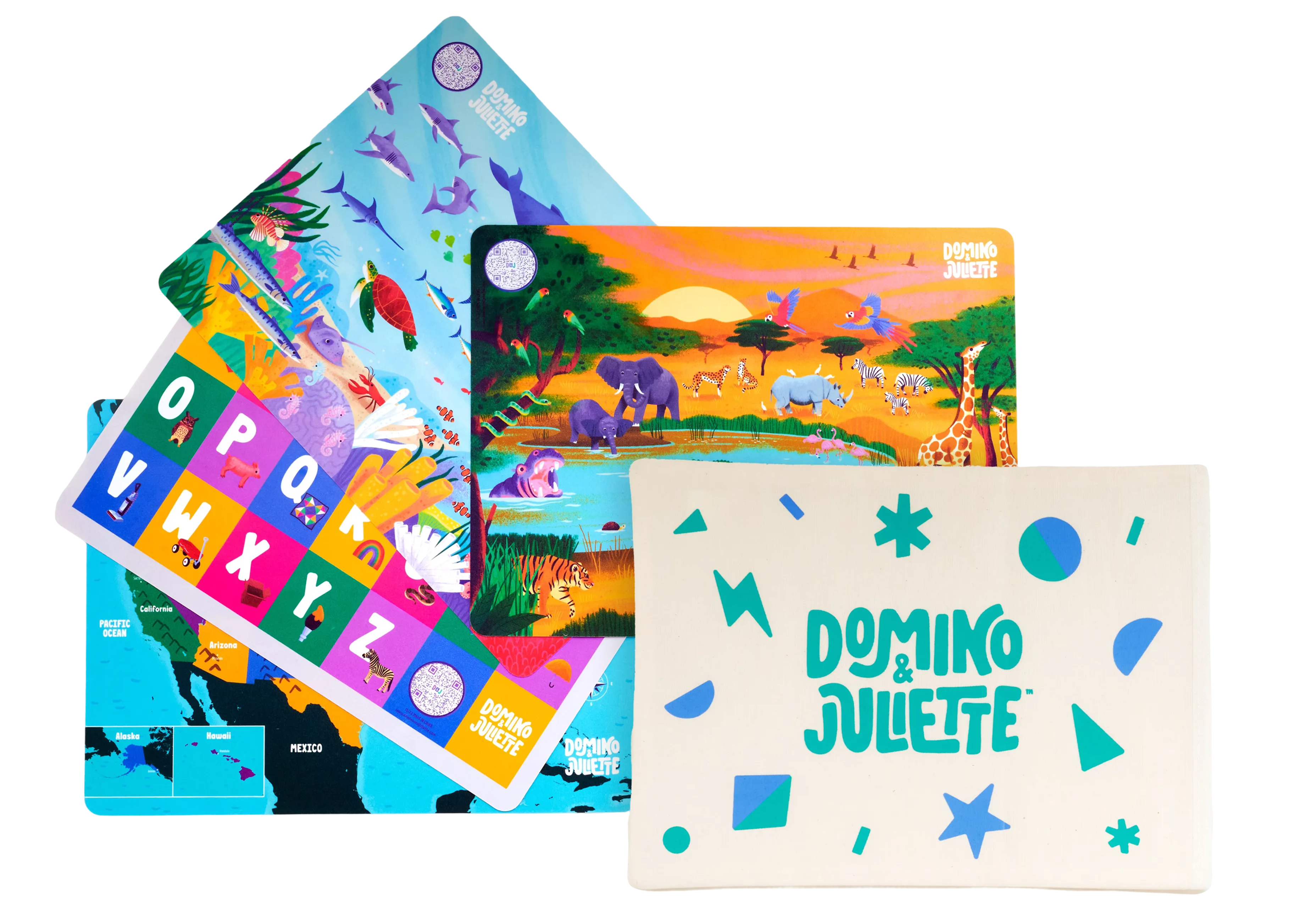 Set de table de voyage, lot de 4