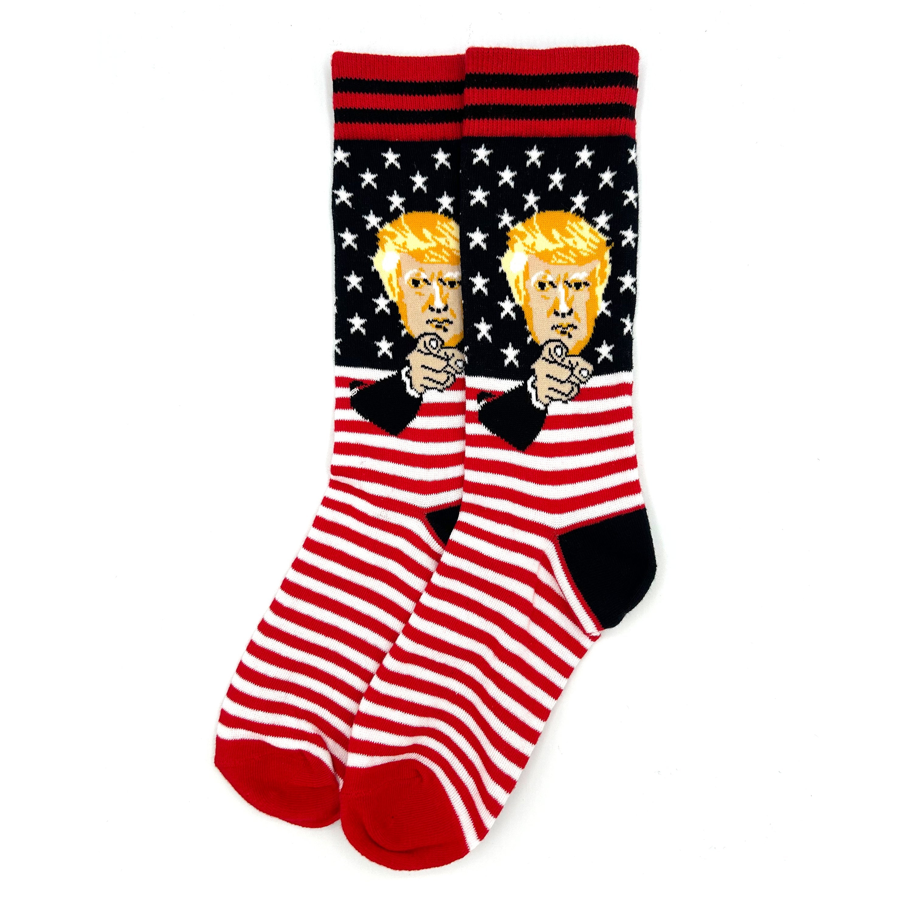 Chaussettes fantaisie drapeau des États-Unis Trump