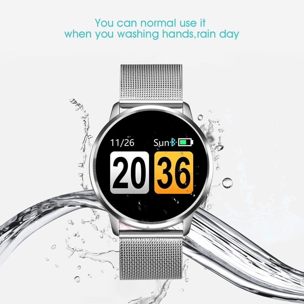 Montre Intelligente Tendance Luxe avec Écran LED Couleur Smartwatch Femme Moniteur de Fréquence Cardiaque Suivi d'Activité Physique