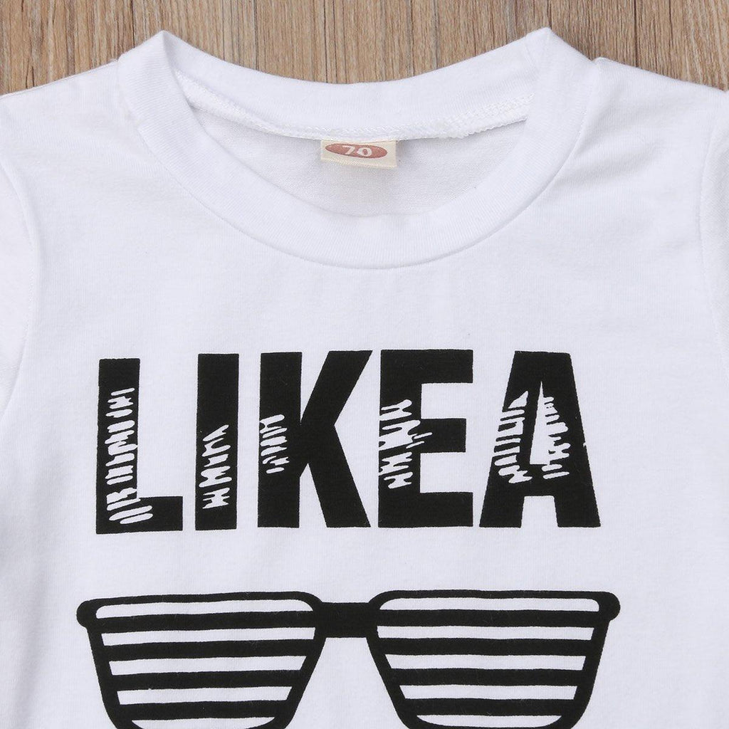 Ensemble bébé garçon pantalon et t-shirt à manches courtes d'été, motif « Like A Boss », style militaire, pour nourrissons et tout-petes