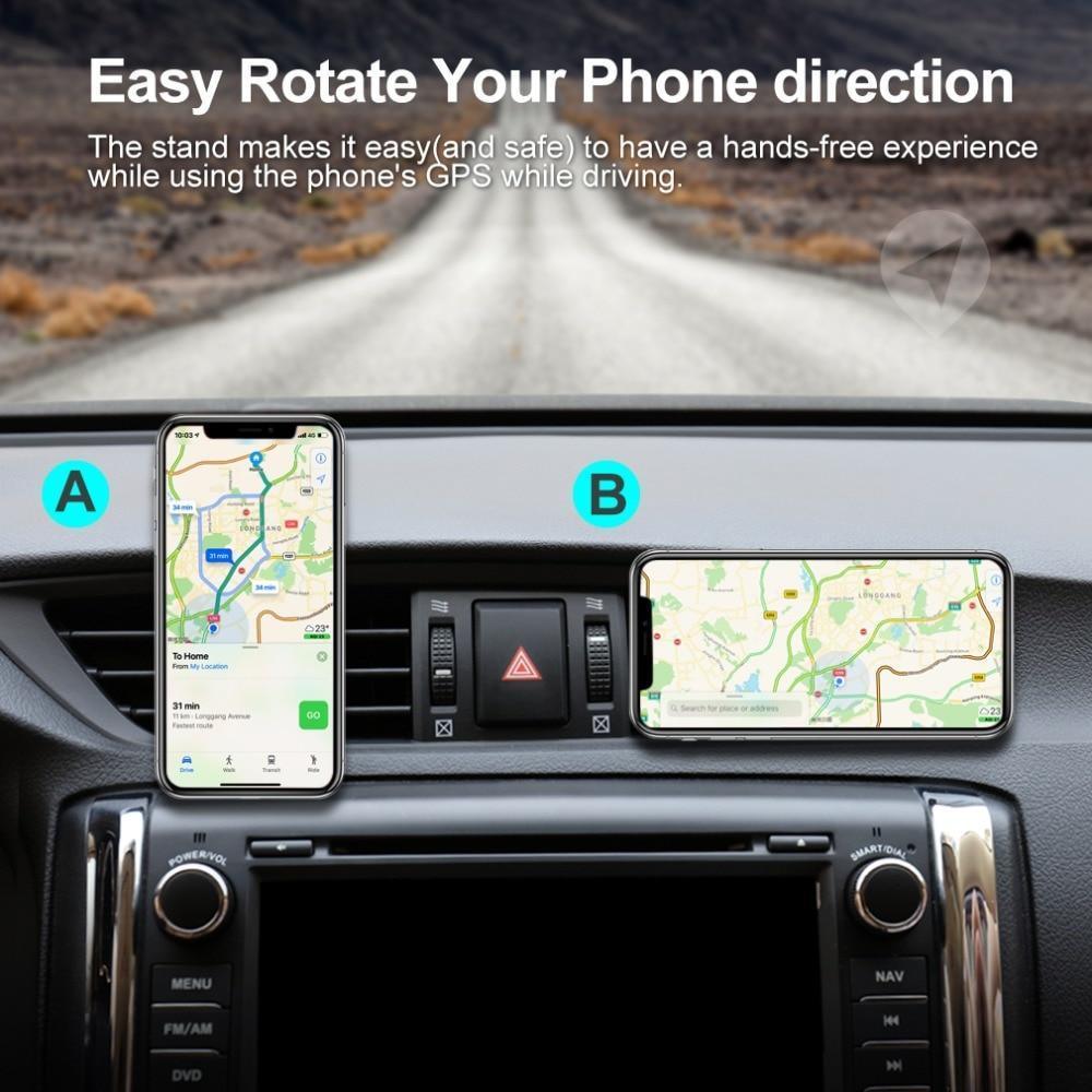 Support De Téléphone Magnétique De Voiture Rotatif À 360 Degrés Support De Téléphone De Voiture Support Magnétique Pour Téléphone De Voiture