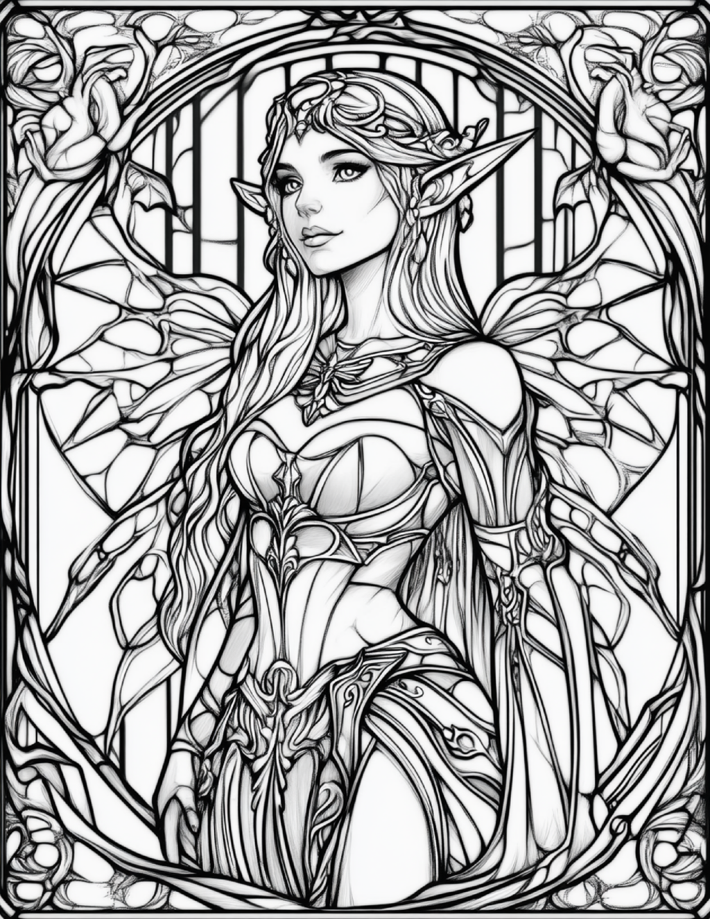 Garden Spirits: Stained Glass Fairies & Elves – Volume 3