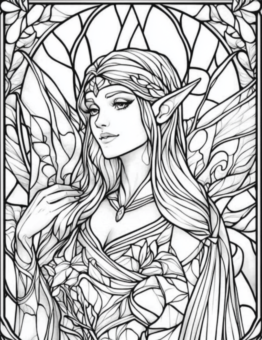Esprits du jardin : Fées et Elfes en Vitrail – Volume 4