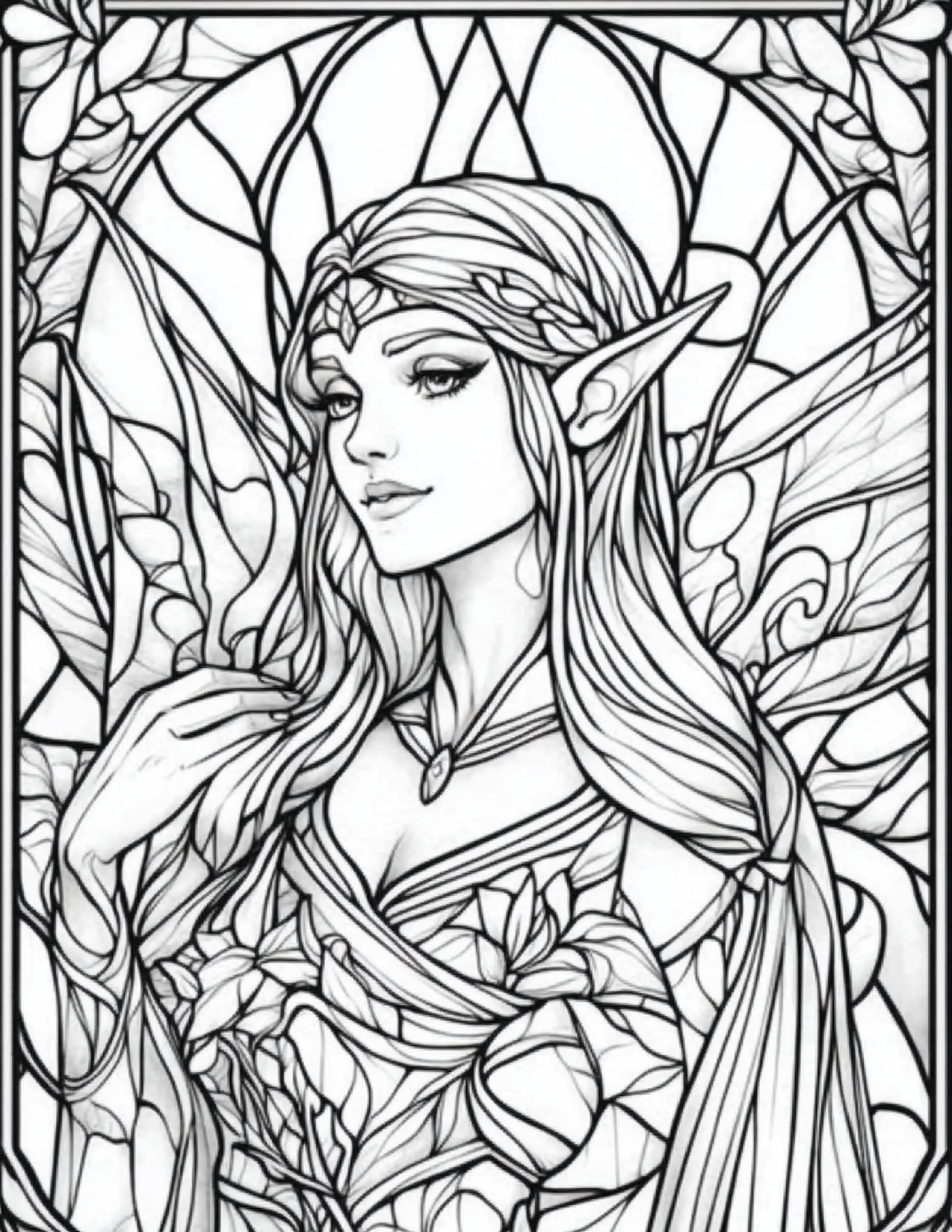 Esprits du jardin : Fées et Elfes en Vitrail – Volume 4