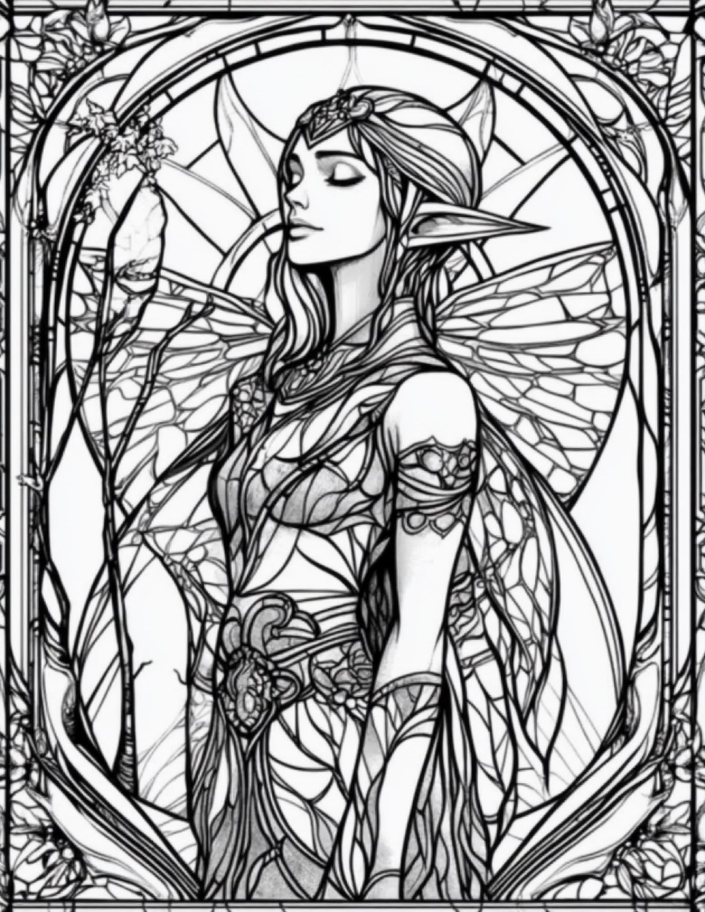 Esprits du jardin : Fées et Elfes en Vitrail – Volume 4