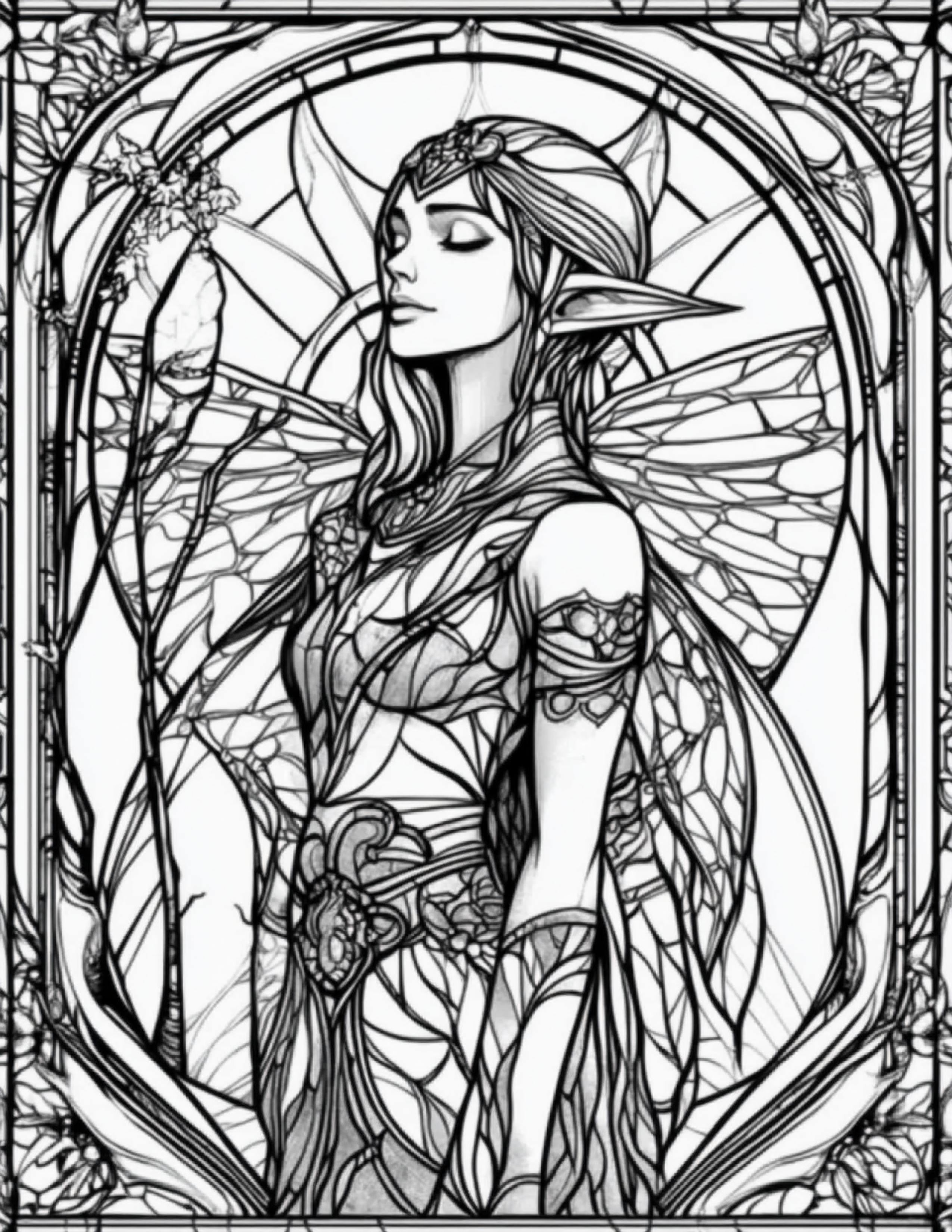Esprits du jardin : Fées et Elfes en Vitrail – Volume 4