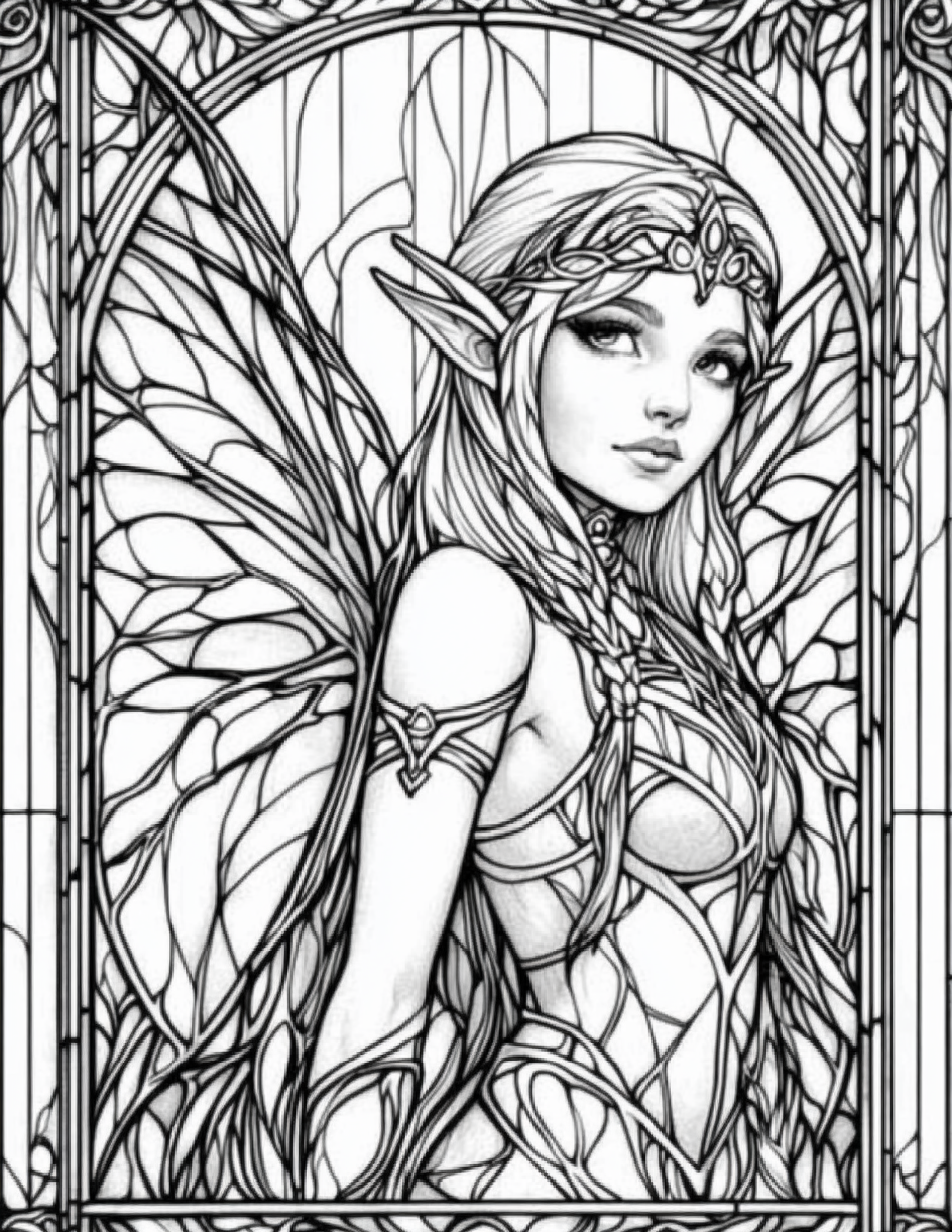 Garden Spirits: Stained Glass Fairies & Elves – Volume 5