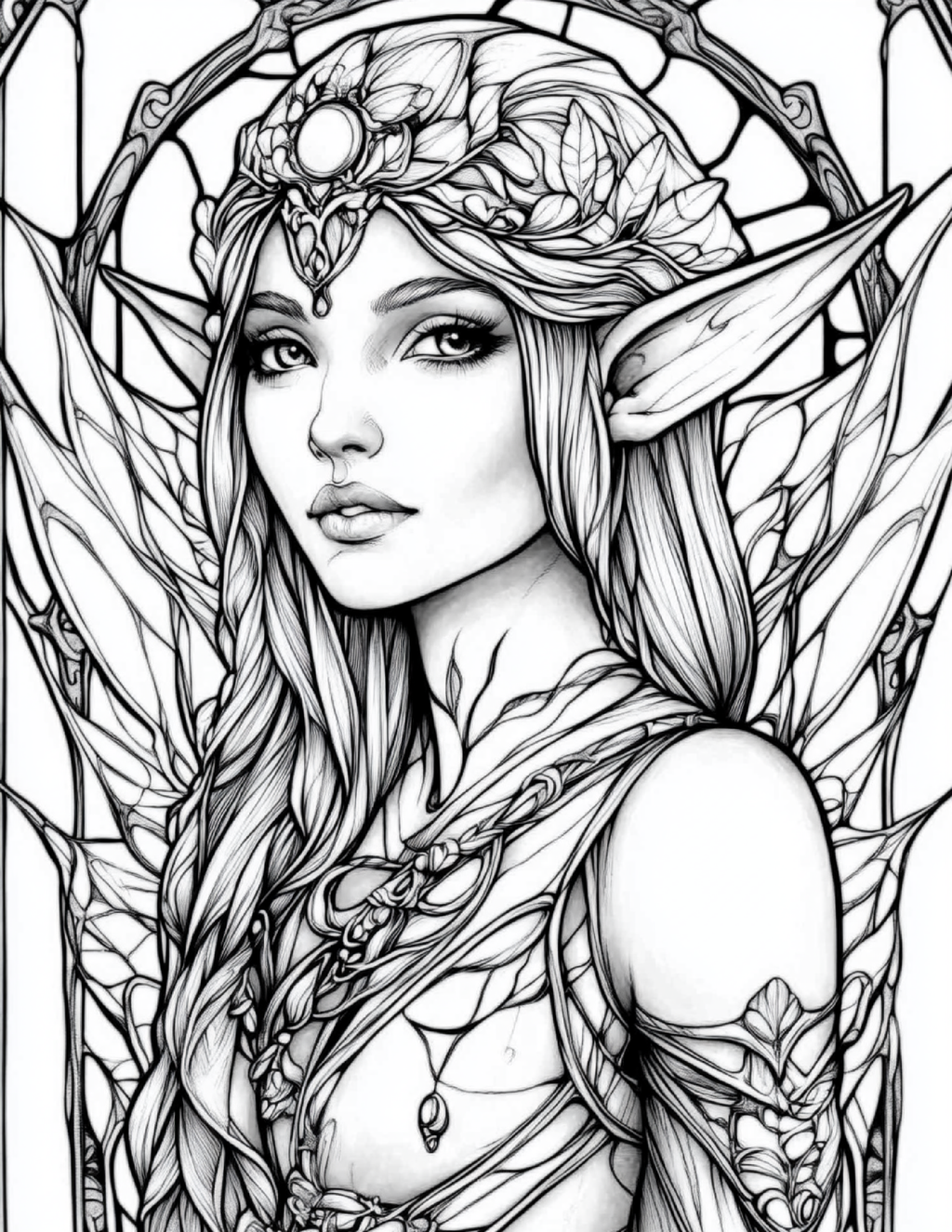 Garden Spirits: Stained Glass Fairies & Elves – Volume 5