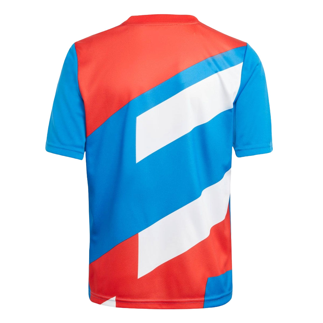 adidas Maillot FC Bayern Preshi Enfant - Rouge / Bleu Royal Brillant