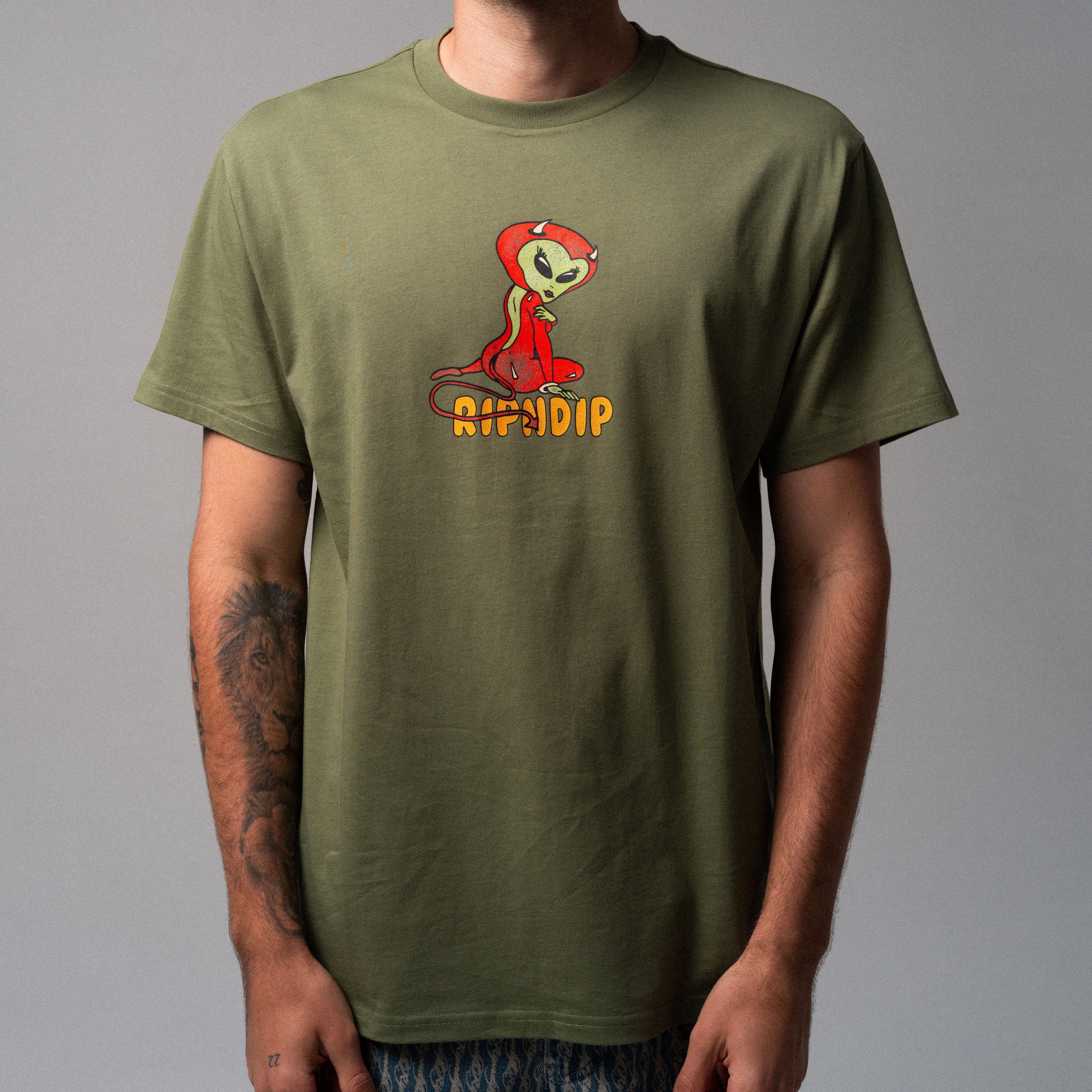 Devil Alien Tee (Dusty Forest)