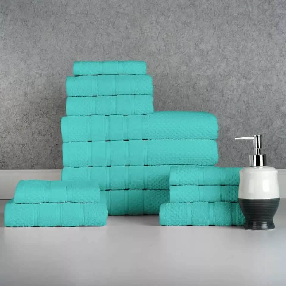Lot de 12 serviettes en coton égyptien Bibb Home