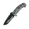 Lot de 2 : Couteau de 12,7 cm à ouverture assistée avec manche en fibre de nylon camouflage