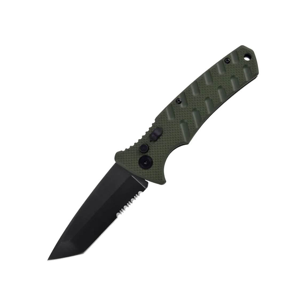 Lot de 2 : Couteau automatique à ouverture assistée de 12 cm avec lame Tanto